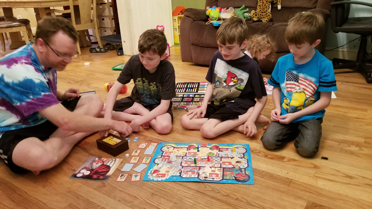 quality time playing a board game